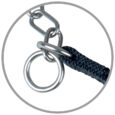 HS obojek, střední článek s karabinou, Ø 3 mm, max. 55 kg NEREZ2